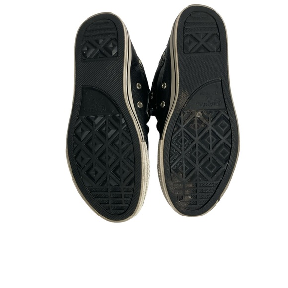 Converse All Stars sneakers black leather size 4 - Picture 6 of 10